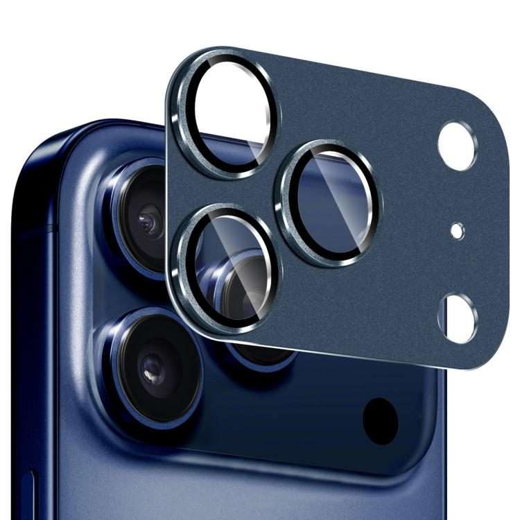 For iPhone 17 Pro ENKAY Anti-reflection Camera Lens Frosted Armor Aluminium Alloy Tempe ... (Blue)