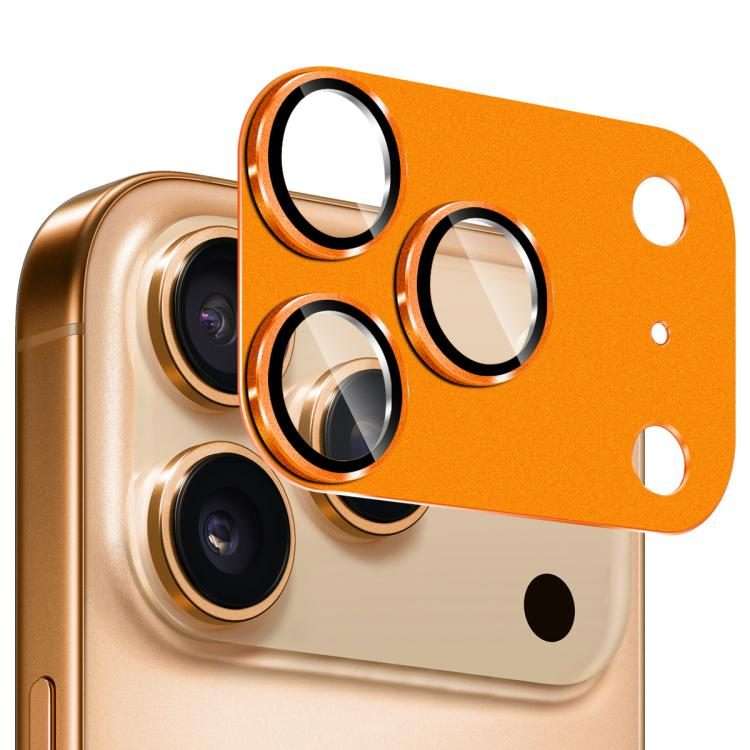 For iPhone 17 Pro ENKAY Anti-reflection Camera Lens Frosted Armor Aluminium Alloy Tem ... (Orange)