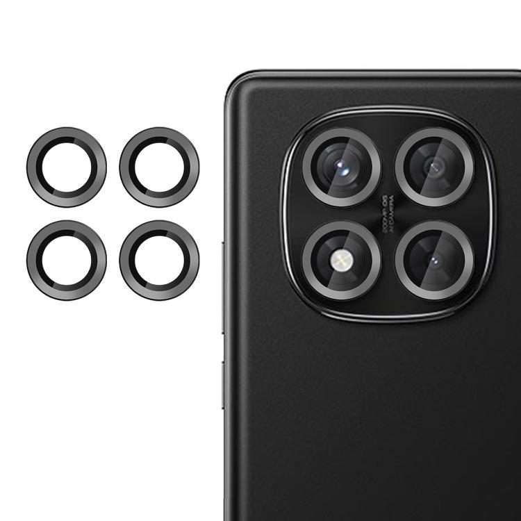 For Redmi Note 14 Pro 4G Kalebol No Flicker Ultra-Thin Individual Camera Lens Tempered ... (Black)