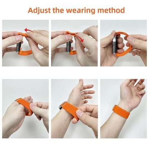 20mm Adjustable Single Loop Elastic Nylon Watch Band(Starlight)