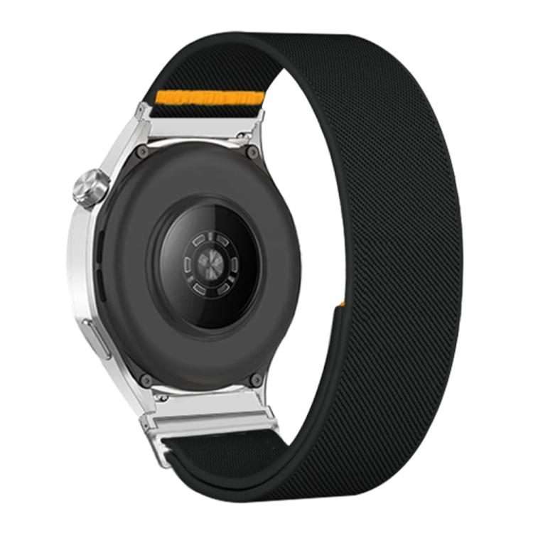 20mm Adjustable Single Loop Elastic Nylon Watch Band(Black)