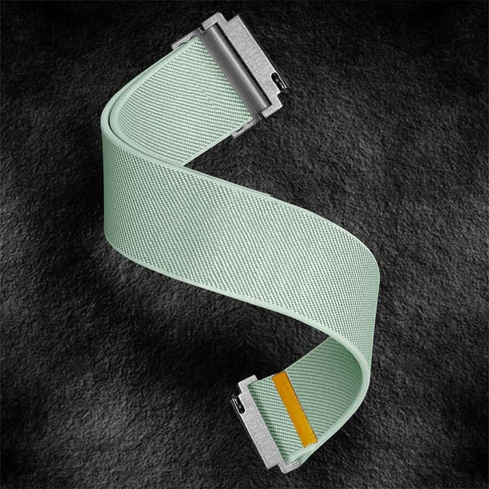22mm Adjustable Single Loop Elastic Nylon Watch Band(Mint Green)
