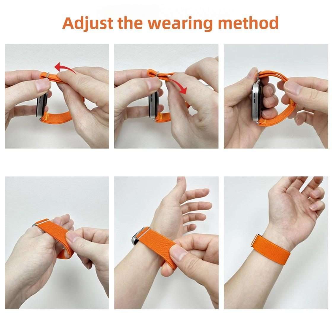 22mm Adjustable Single Loop Elastic Nylon Watch Band(Mint Green)