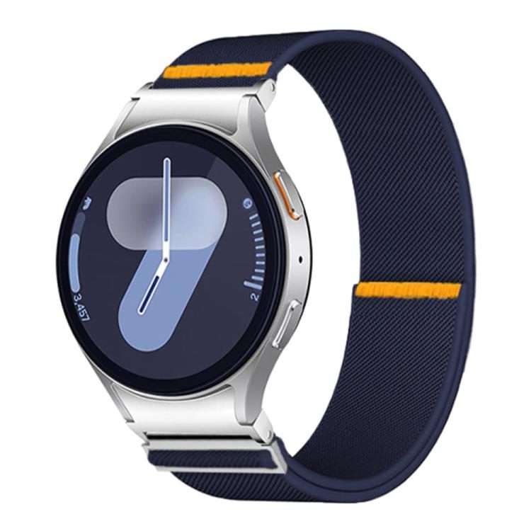 For Samsung Galaxy Watch FE / 7 / 6 / 5 / 4 Adjustable Single Loop Elastic Nylon W ... (Dark Blue)