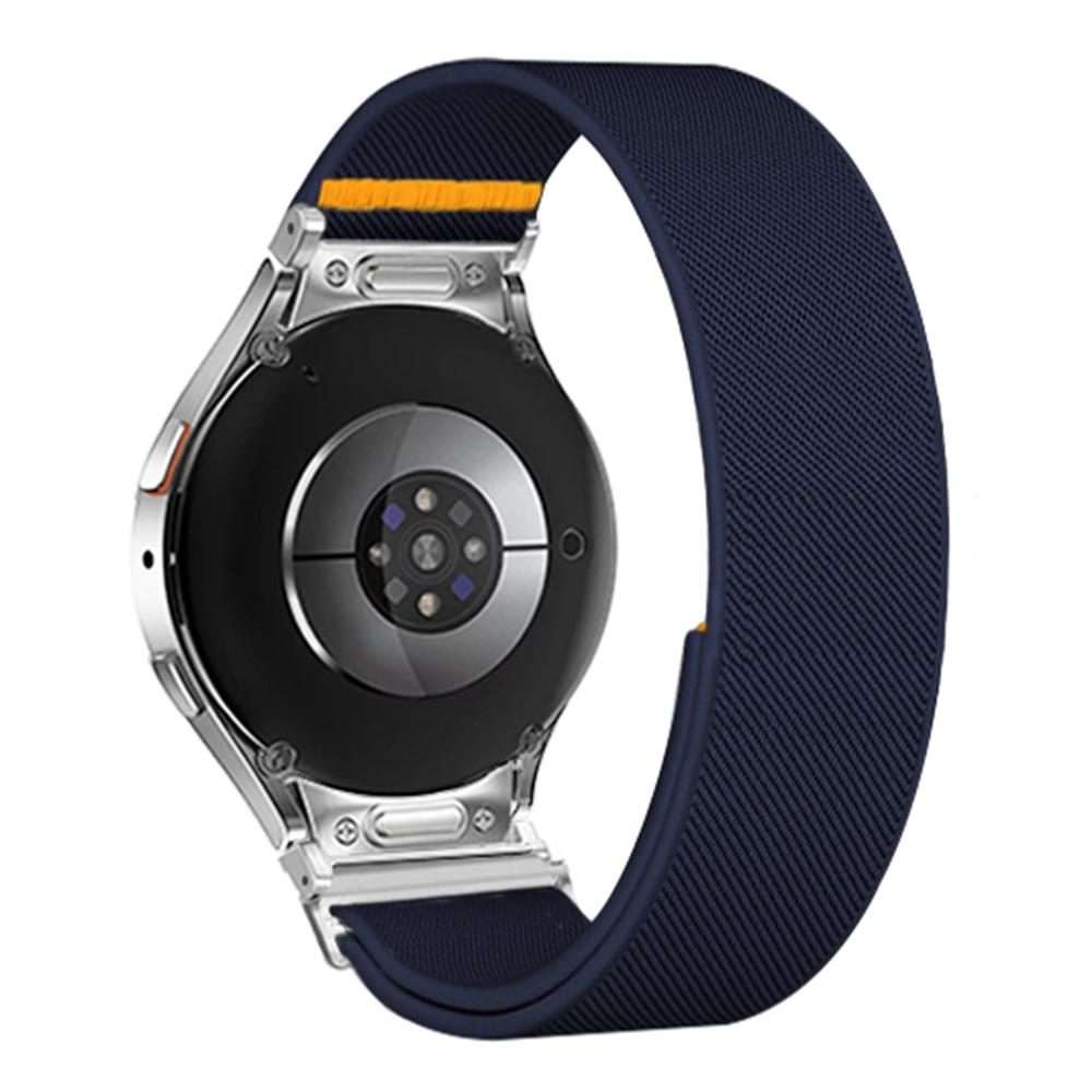 For Samsung Galaxy Watch FE / 7 / 6 / 5 / 4 Adjustable Single Loop Elastic Nylon W ... (Dark Blue)