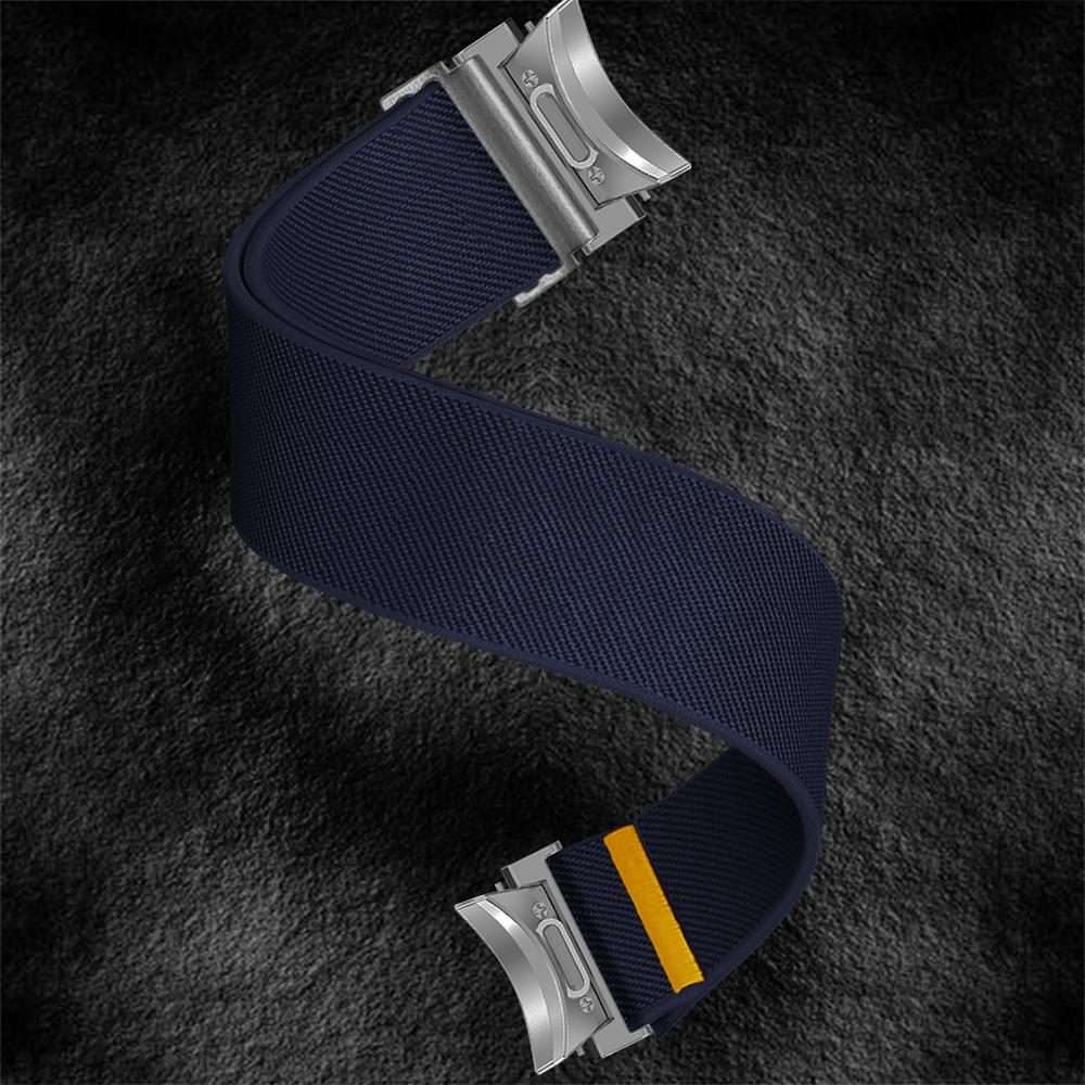 For Samsung Galaxy Watch FE / 7 / 6 / 5 / 4 Adjustable Single Loop Elastic Nylon W ... (Dark Blue)