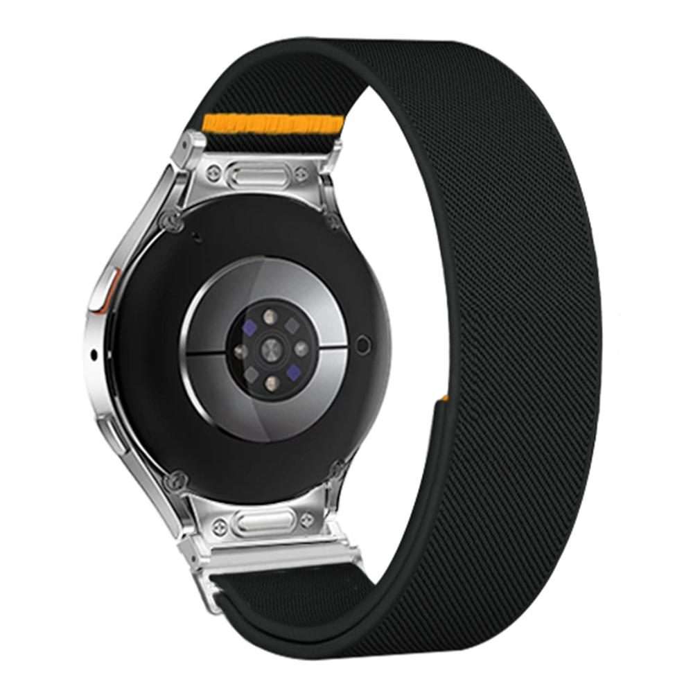 For Samsung Galaxy Watch FE / 7 / 6 / 5 / 4 Adjustable Single Loop Elastic Nylon Watch Band(Black)