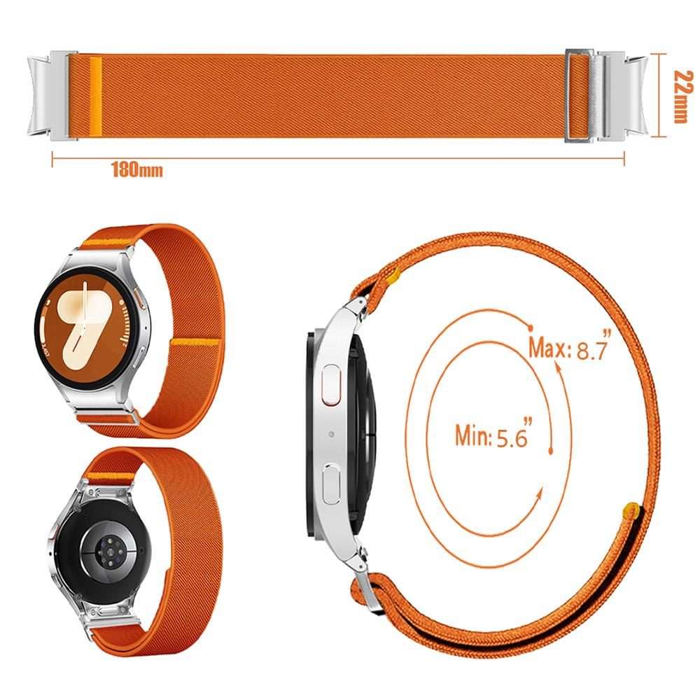 For Samsung Galaxy Watch FE / 7 / 6 / 5 / 4 Adjustable Single Loop Elastic Nyl ... (Leopard Print)