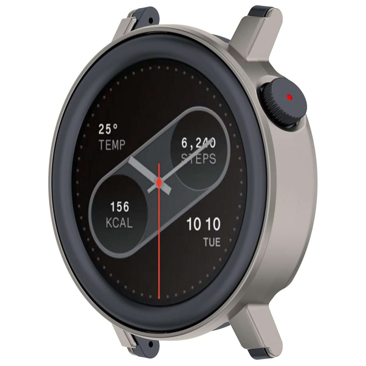 For Nothing CMF Watch 3 Pro Half Coverage Hollowed PC Watch Protective Cover(Titanium Steel Color)