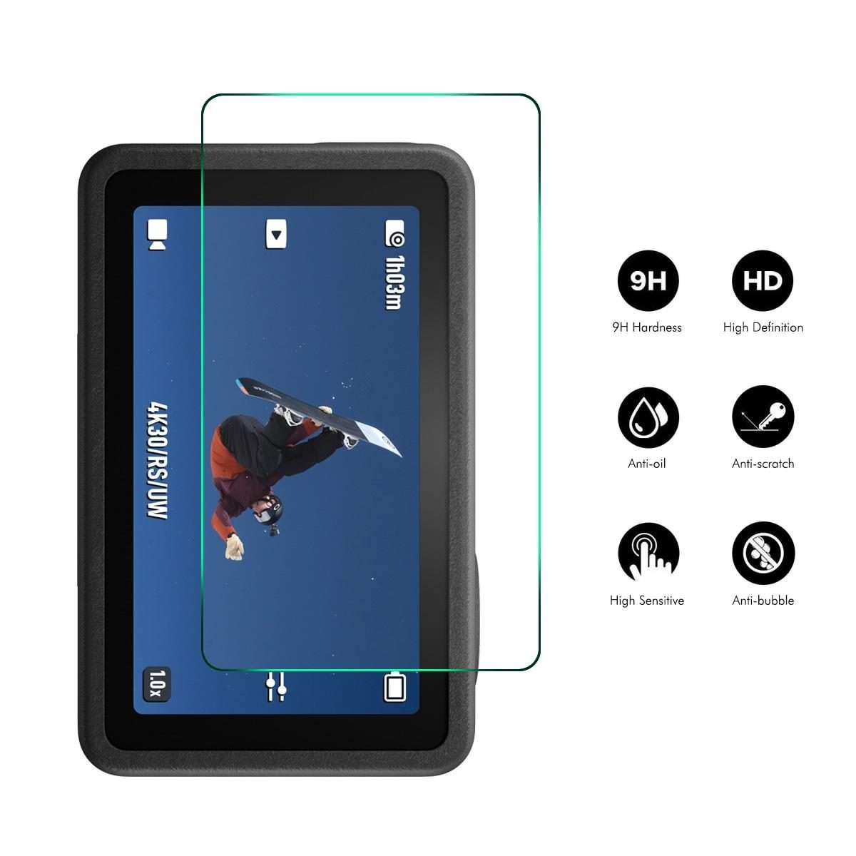 For DJI Osmo Action 5 Pro 2 Set ENKAY Hat-Prince 0.2mm 9H Tempered Glass Screen Protector Watch Fi
