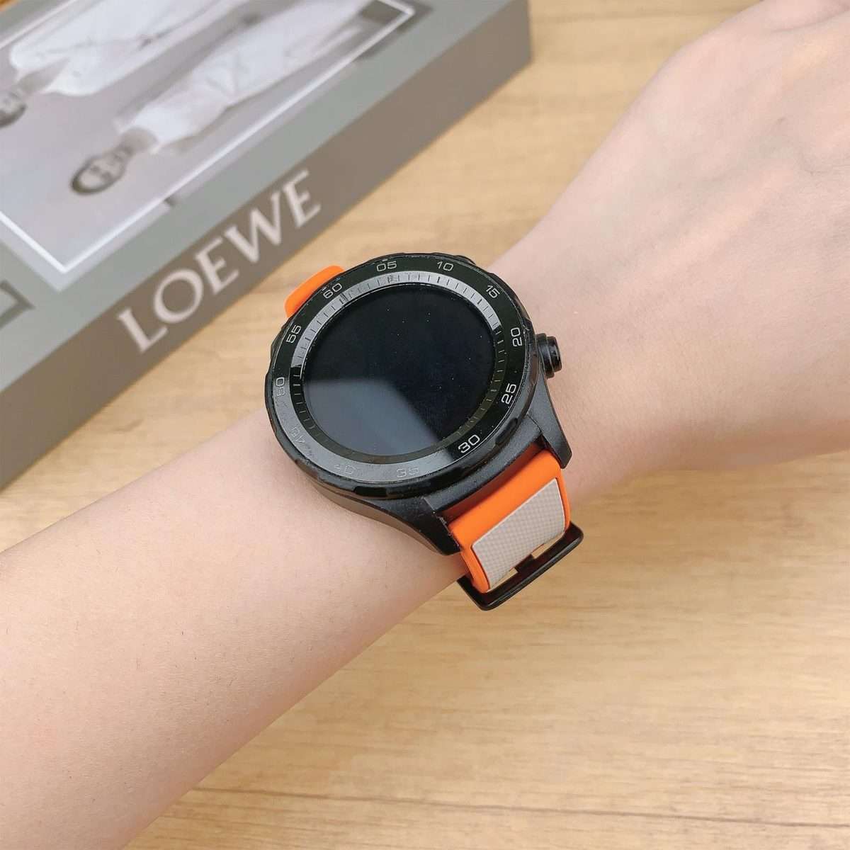 20mm Vertical Stripe Texture Two Color Silicone Watch Band(White Black)