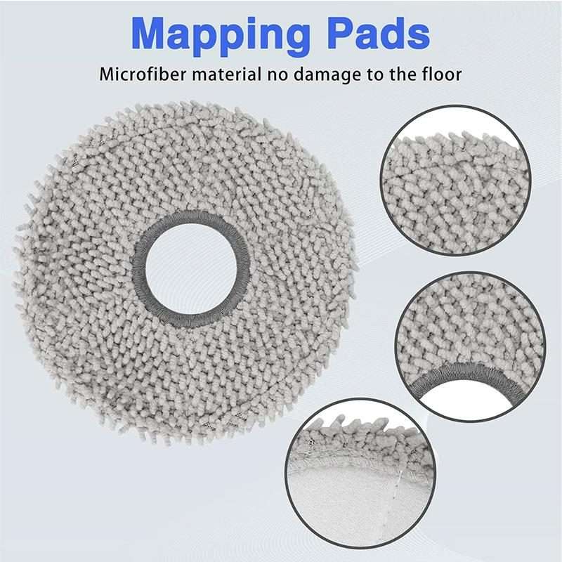 JUNSUNMAY 4pcs Washable Mop Pads Replacement for Ecovacs Deebot T50 Pro / T50 Max / T50 Omni