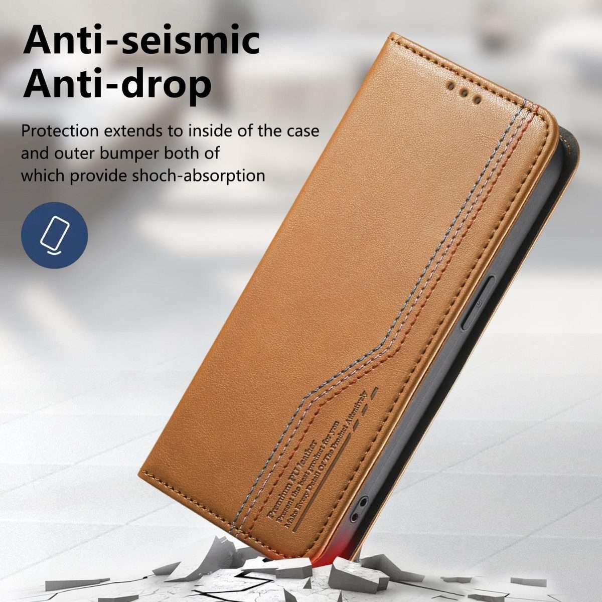 For Redmi Note 14 Pro+ Elastic Wristband Magnetic Suction Leather Phone Case(Brown)