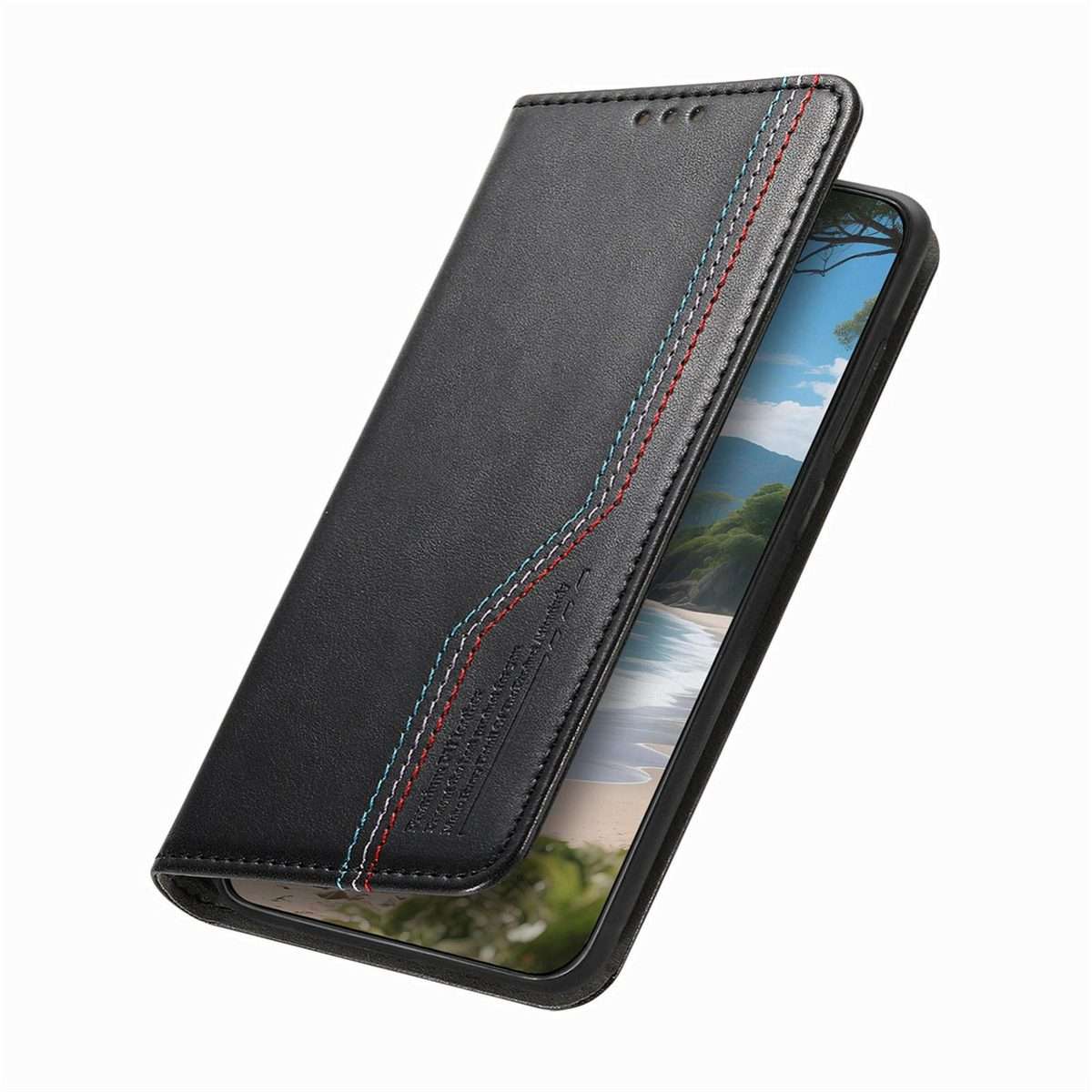 For Xiaomi 17 Pro Max Elastic Wristband Magnetic Suction Leather Phone Case(Black)