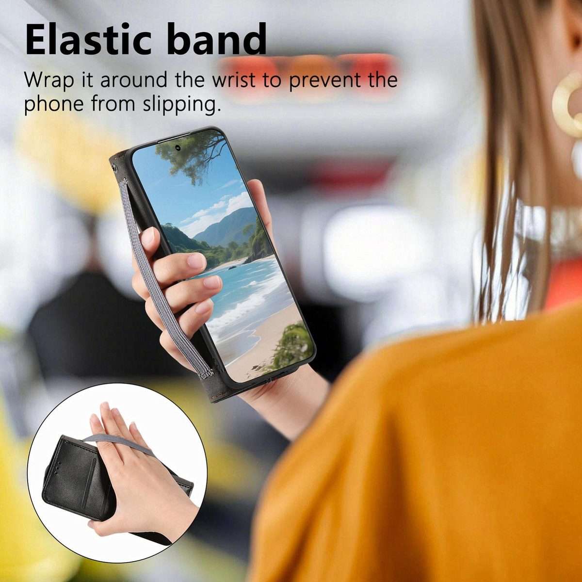 For Xiaomi 17 Pro Max Elastic Wristband Magnetic Suction Leather Phone Case(Black)