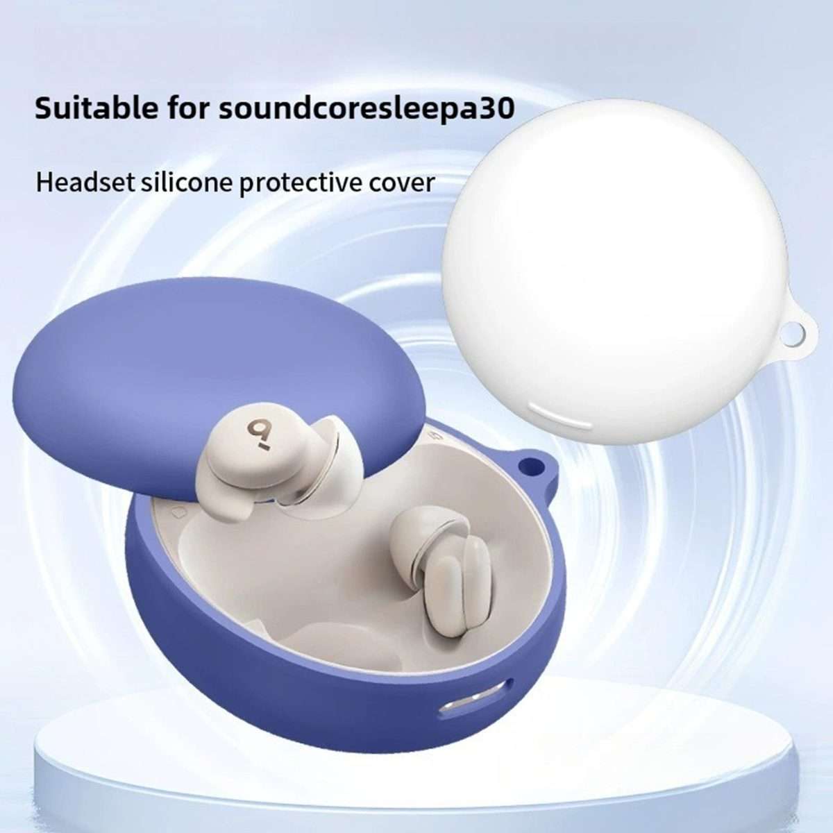 For Soundcore Sleep A30 Solid Color Silicone Earphone Protective Cover(Green)
