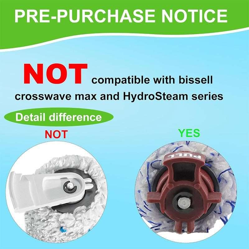 JUNSUNMAY 2pcs Replacement Brush Roll for Bissell CrossWave Vacuum Cleaner 1866 / 18 ... Pet Brush