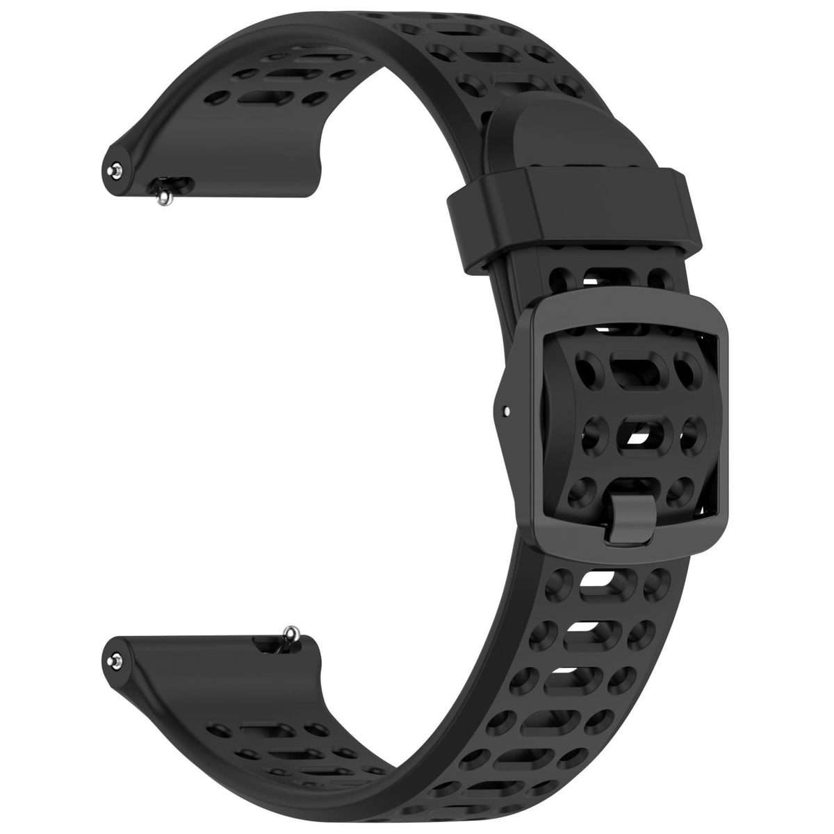 For OPPO Watch Sport Breathable Solid Color Silicone Watch Band(Black)