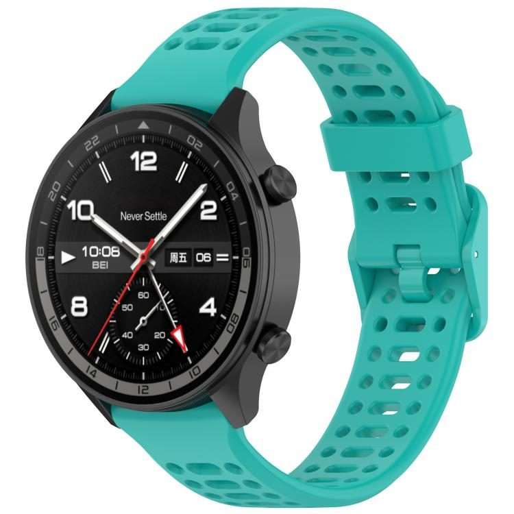 For OPPO Watch Sport Breathable Solid Color Silicone Watch Band(Green)