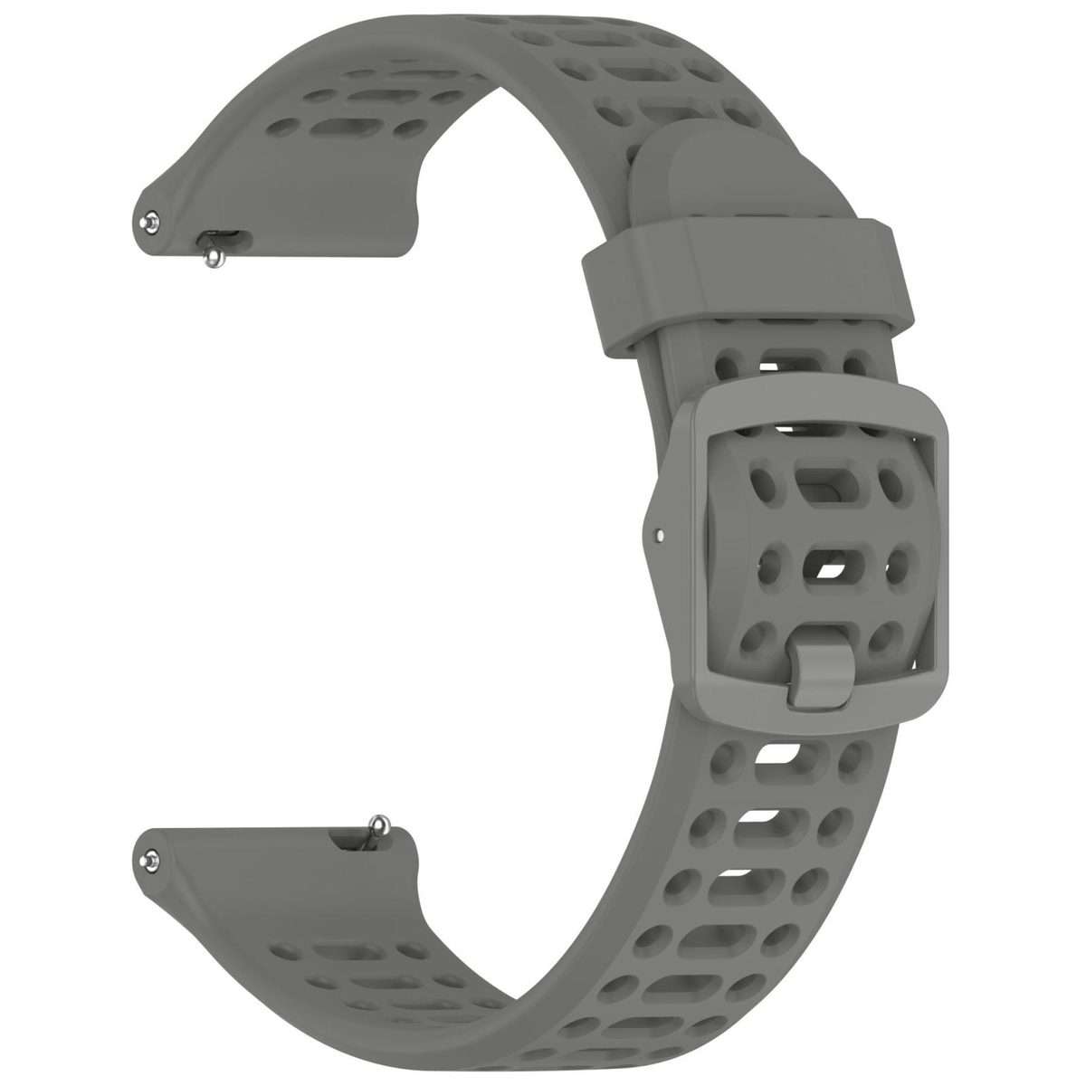 For OPPO Watch Sport Breathable Solid Color Silicone Watch Band(Dark Gray)