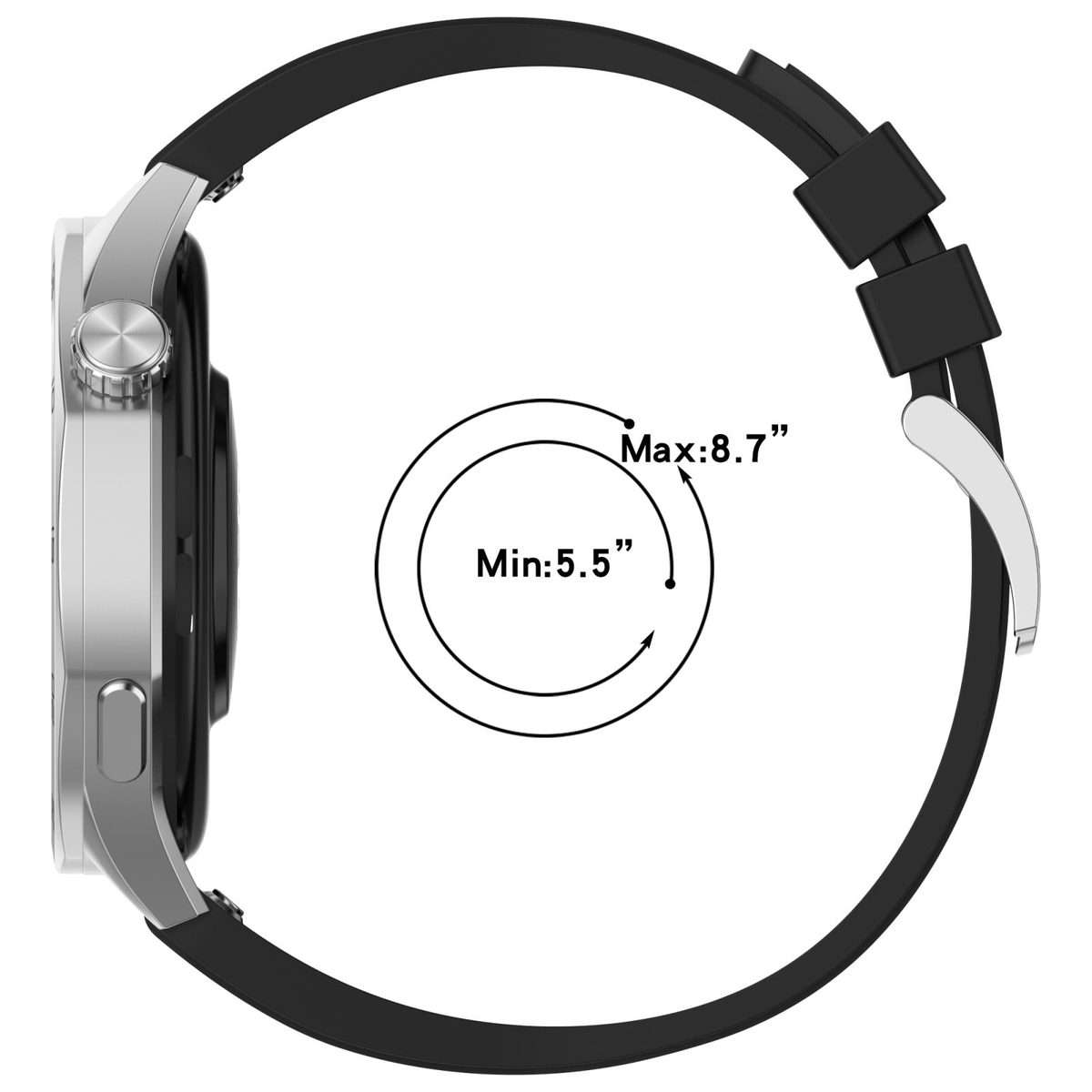 22mm Press Button Quick Release Solid Color Silicone Watch Band(Green)