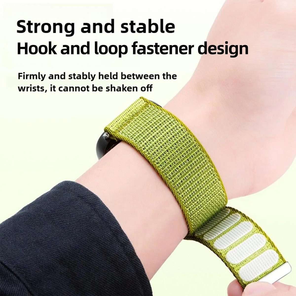 For Garmin 26mm Woven Nylon Hook And Loop Fastener Metal Interface Watch Band(Light Blue)