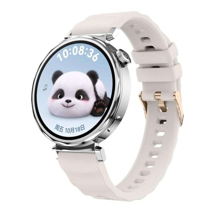 18mm Wave Texture Rose Gold Buckle Silicone Watch Band(Starlight)