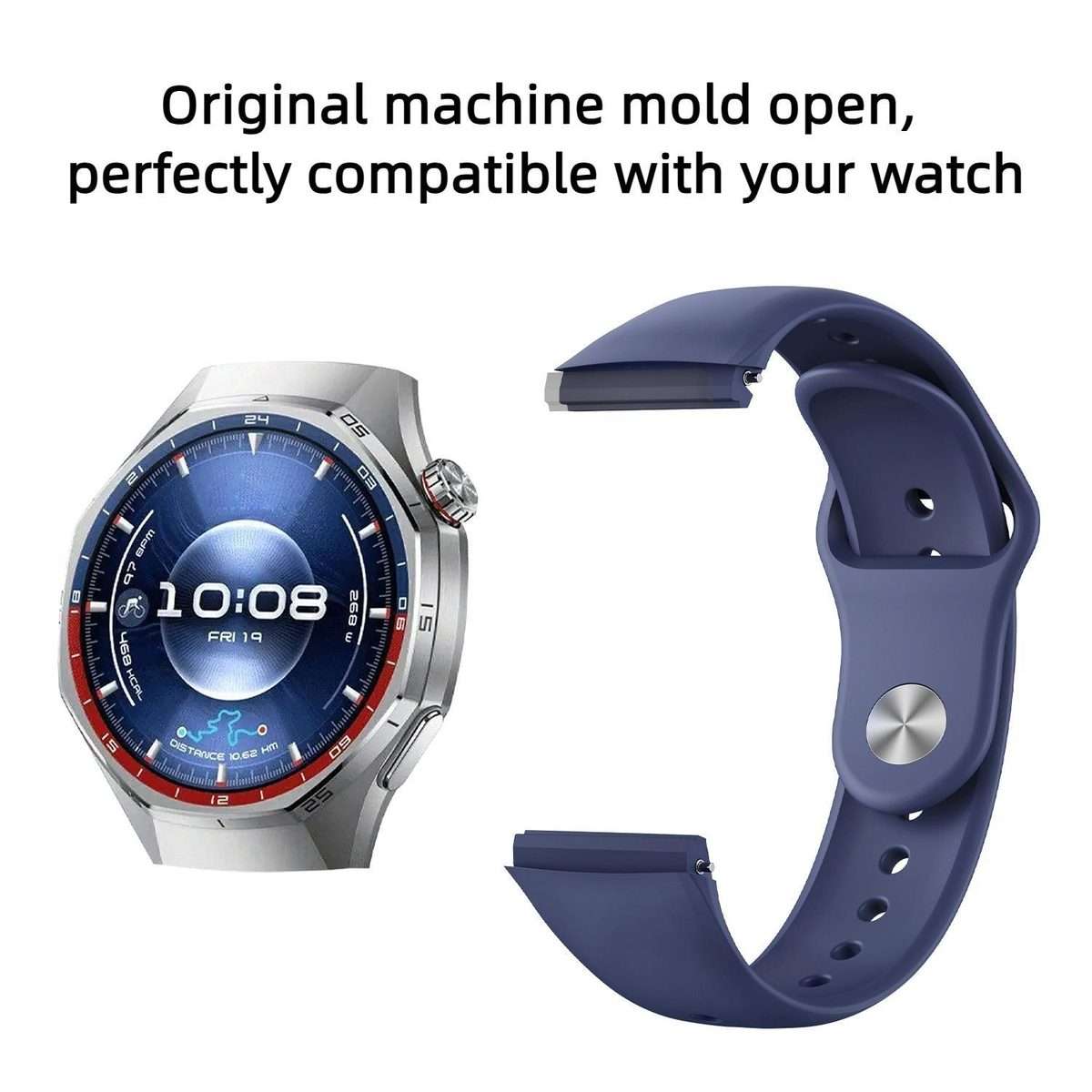For Huawei Watch GT 6 Pro Reverse Buckle Solid Color Silicone Watch Band(White)