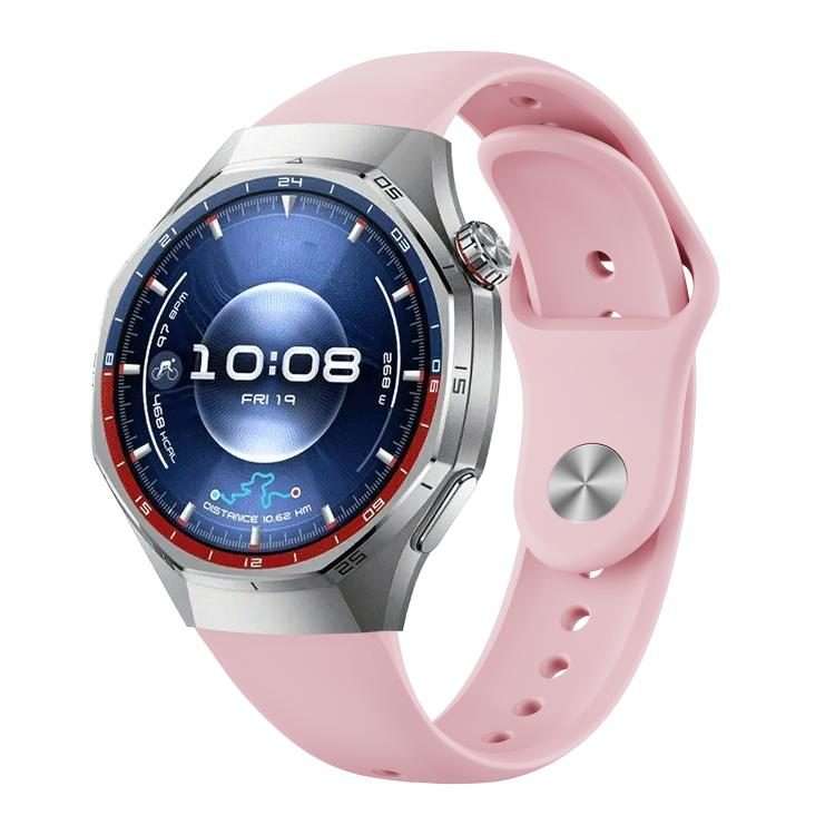 For Huawei Watch GT 6 Pro Reverse Buckle Solid Color Silicone Watch Band(Pink)