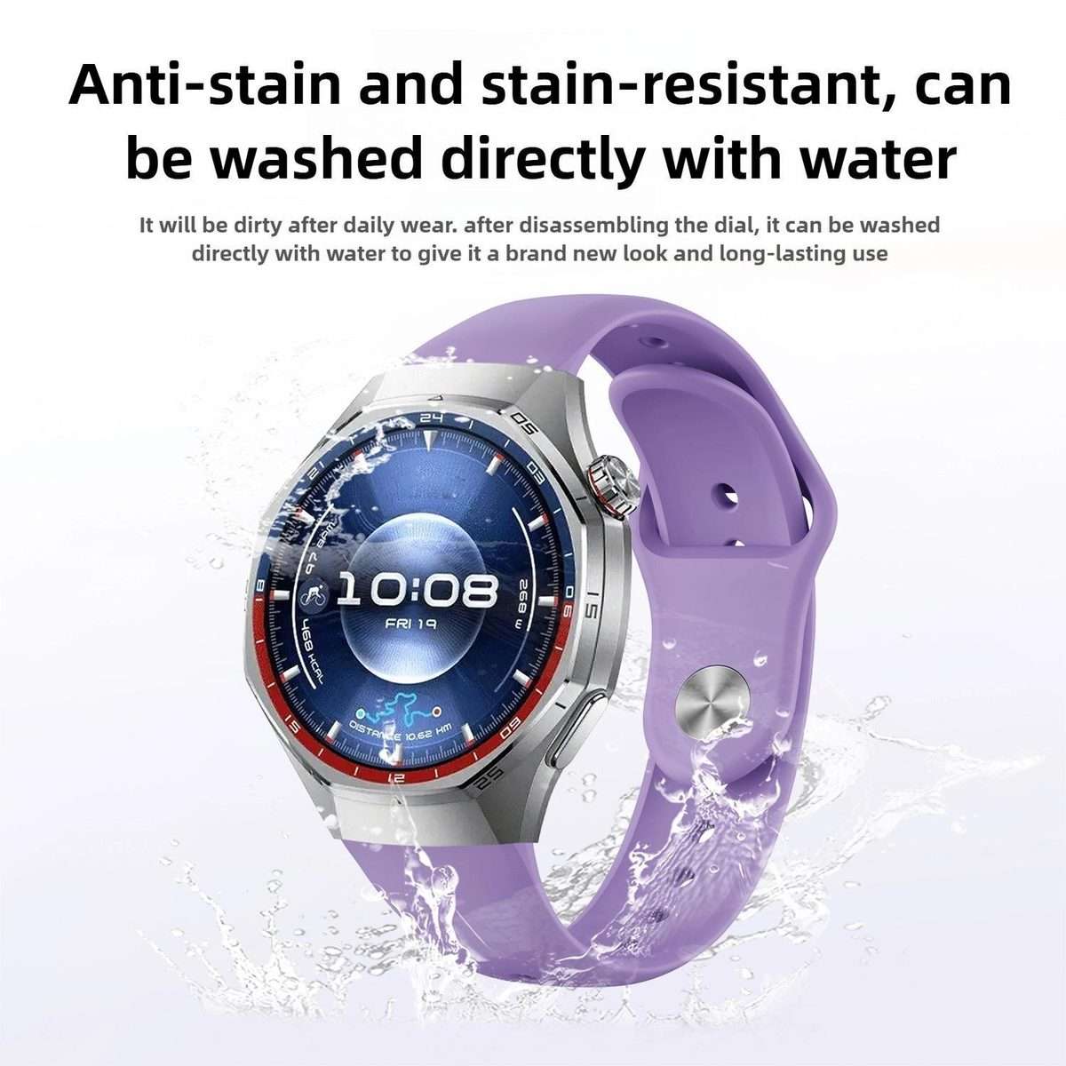 For Huawei Watch GT 6 Pro Reverse Buckle Solid Color Silicone Watch Band(Blue)