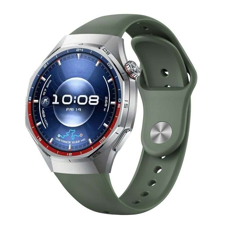 For Huawei Watch GT 6 Pro Reverse Buckle Solid Color Silicone Watch Band(Green)