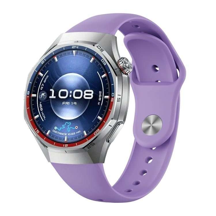 For Huawei Watch GT 6 Pro Reverse Buckle Solid Color Silicone Watch Band(Lilac Purple)
