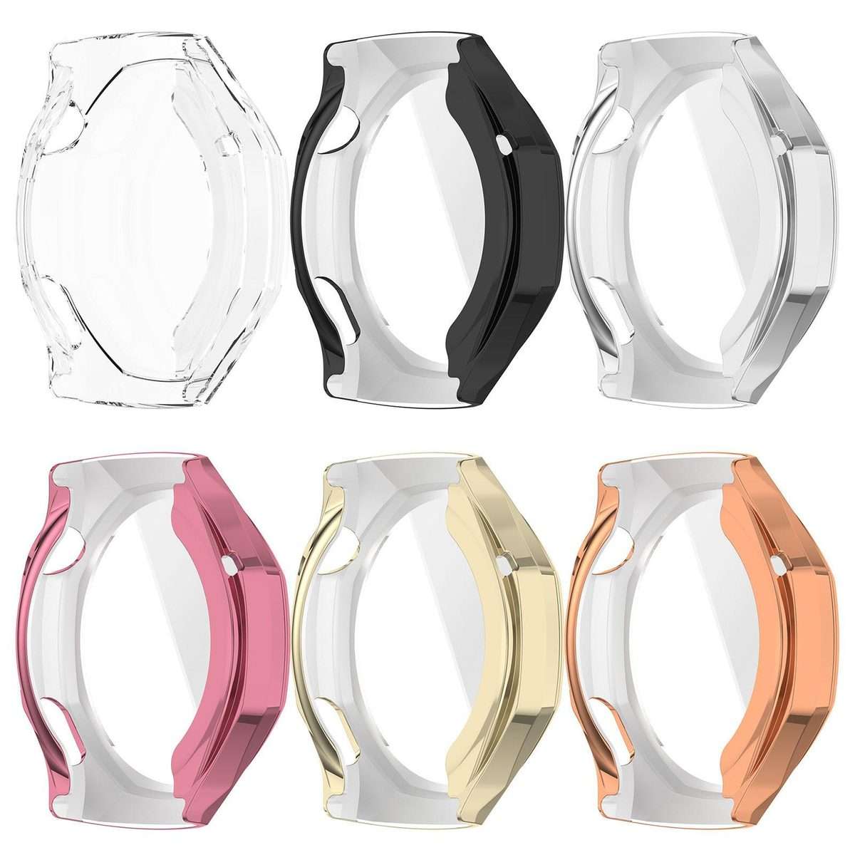 For Huawei Watch GT 6 Pro Electroplated Full Coverage TPU Watch Protective Cover(Transparent)