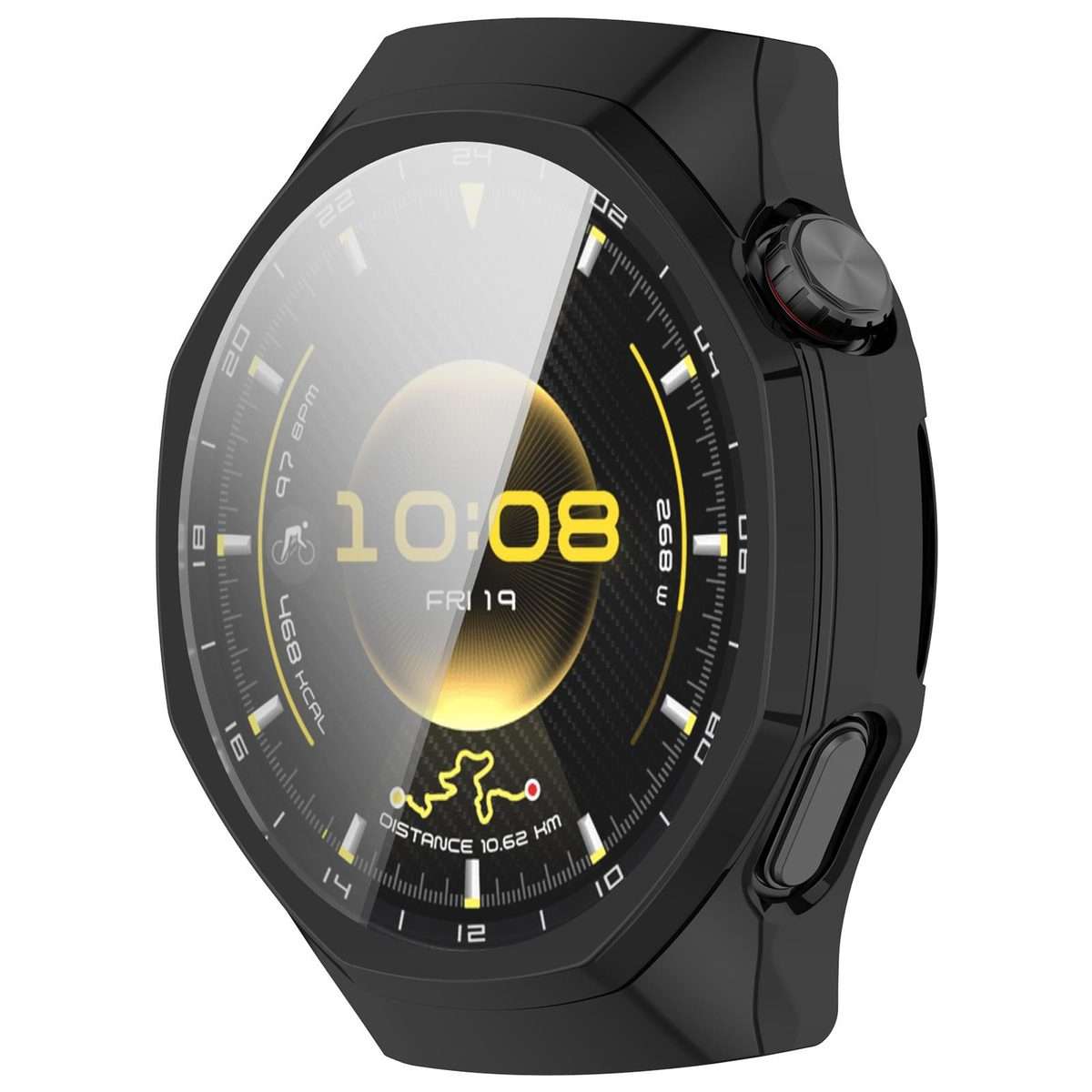 For Huawei Watch GT 6 Pro Electroplated Full Coverage TPU Watch Protective Cover(Black)