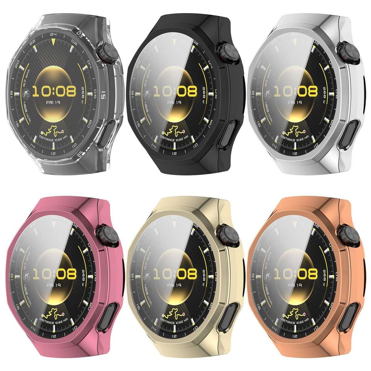 For Huawei Watch GT 6 Pro Electroplated Full Coverage TPU Watch Protective Cover(Silver)