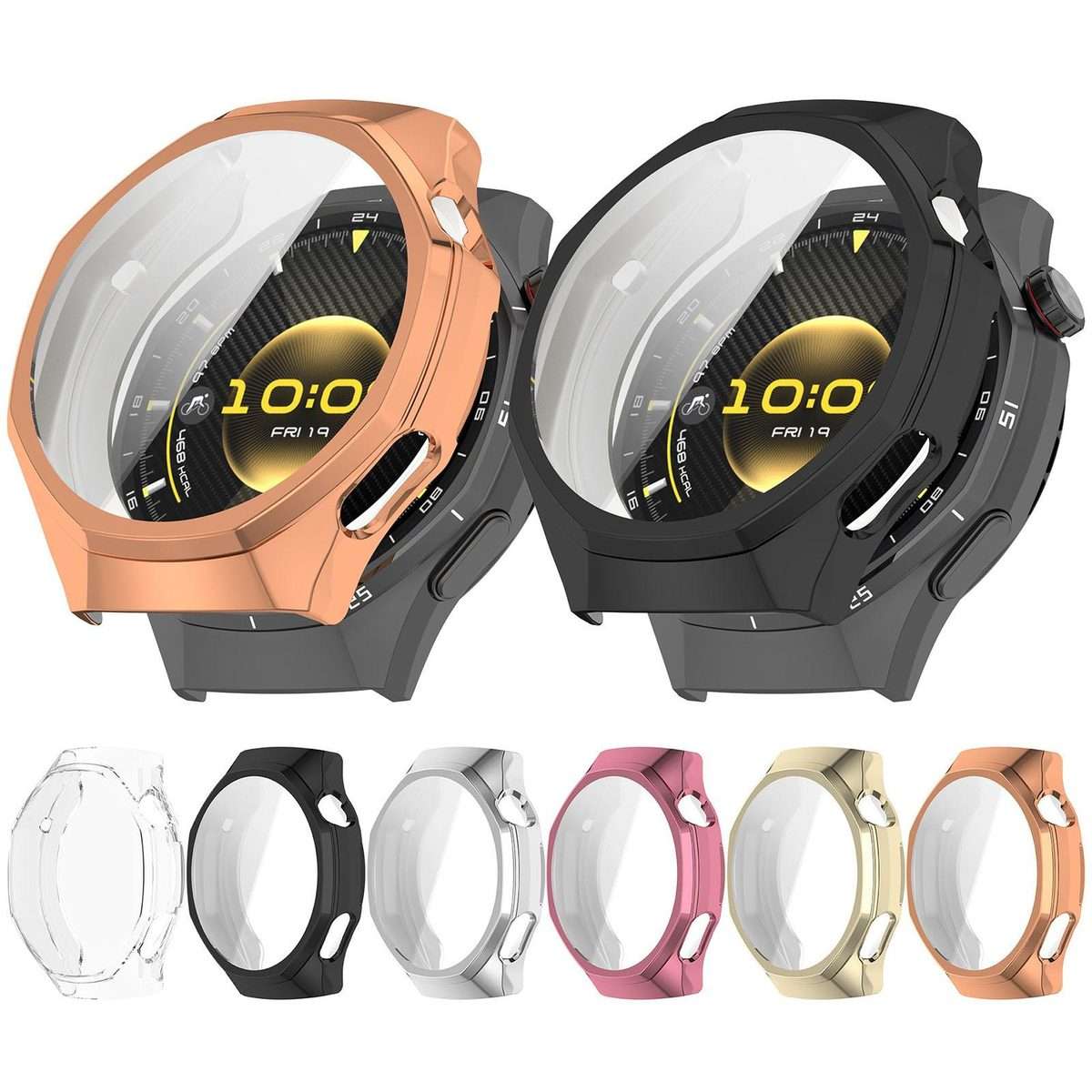 For Huawei Watch GT 6 Pro Electroplated Full Coverage TPU Watch Protective Cover(Light Gold)