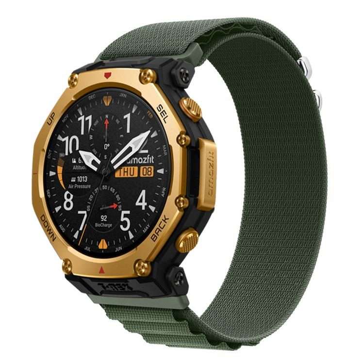 For Amazfit T-Rex 3 Pro 48mm Alpine Loop Nylon Watch Band(Green)