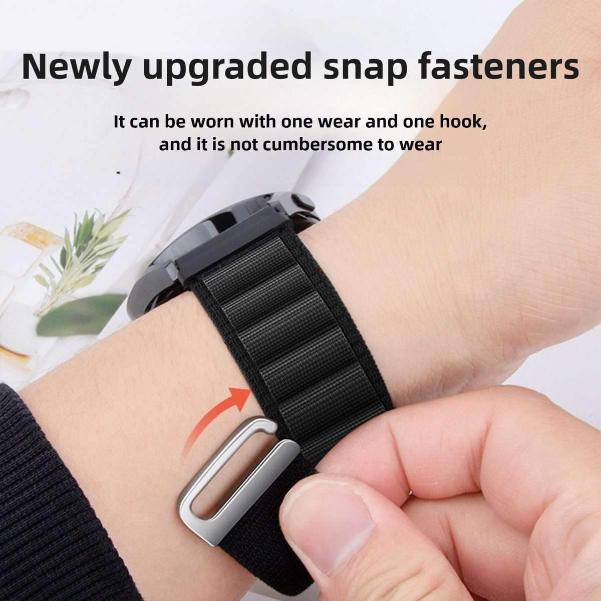 For Amazfit T-Rex 3 Pro 48mm Alpine Loop Nylon Watch Band(Starlight)