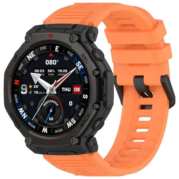 For Amazfit T-Rex 3 Pro 48mm Quick Release Buckle Sport Silicone Watch Band(Orange)