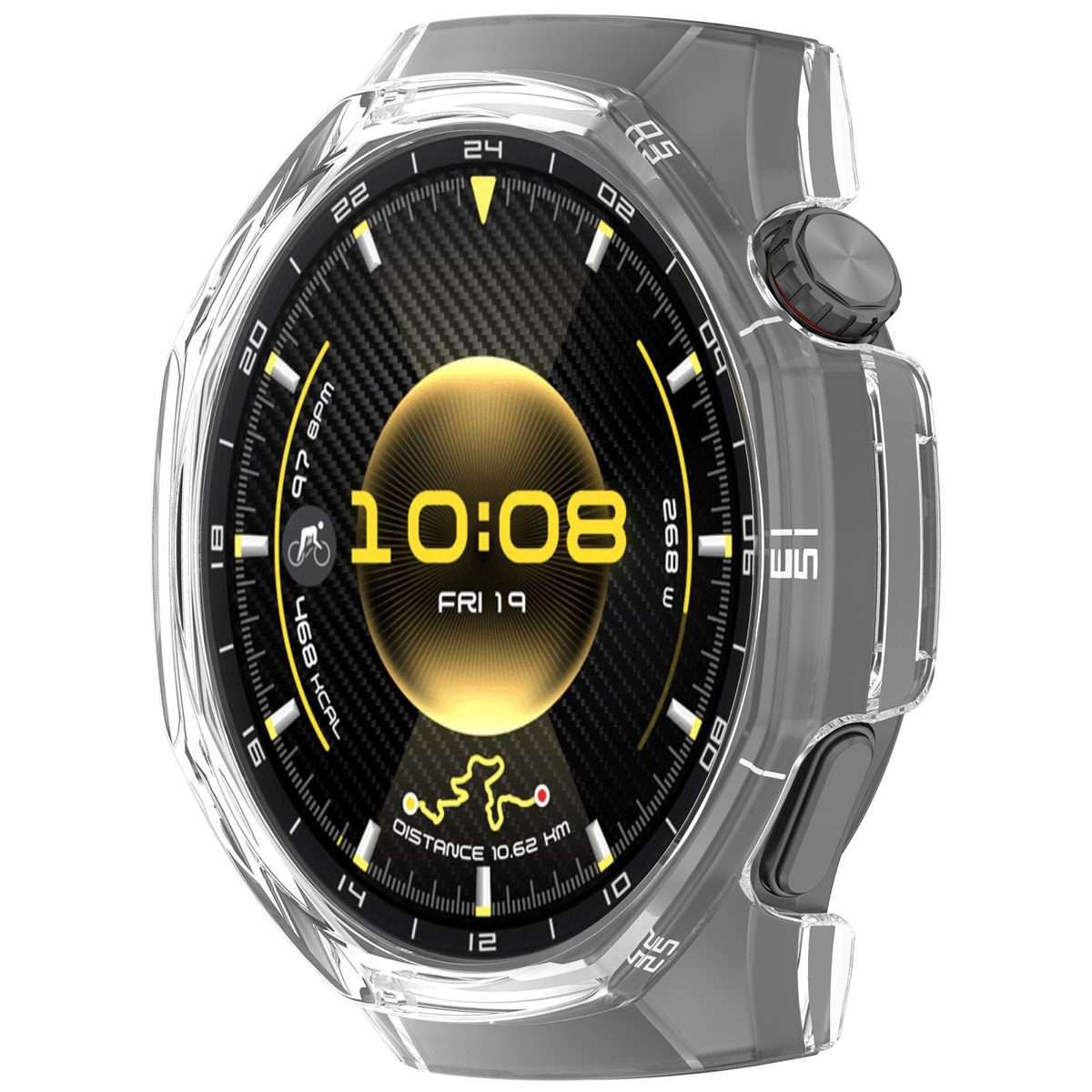 For Huawei Watch GT 6 Pro Half Coverage Hollow PC Watch Protective Cover(Transparent)