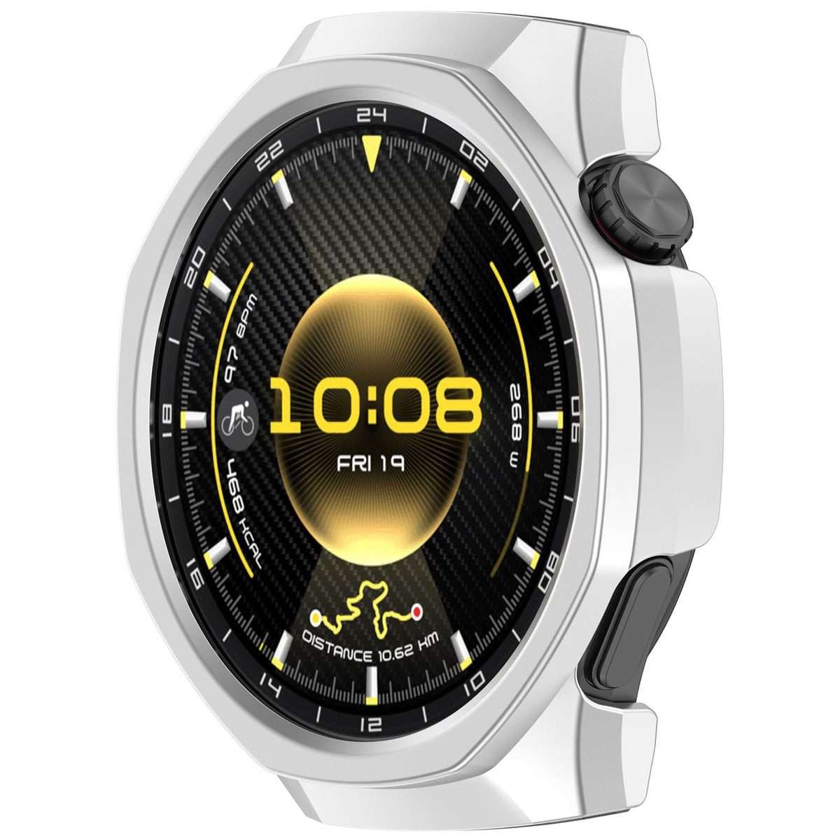 For Huawei Watch GT 6 Pro Half Coverage Hollow PC Watch Protective Cover(Silver)