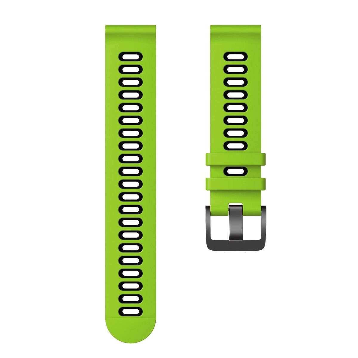For Amazfit T-Rex 3 Pro 48mm Black Buckle Two Color Silicone Watch Band(Lime Black)
