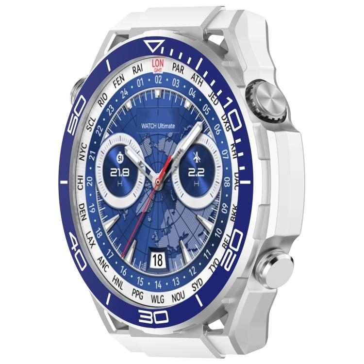 For Huawei Watch GT 6 Pro Change to Watch Ultimate Design PC Hollow Watch Protec ... (Silver Blue)