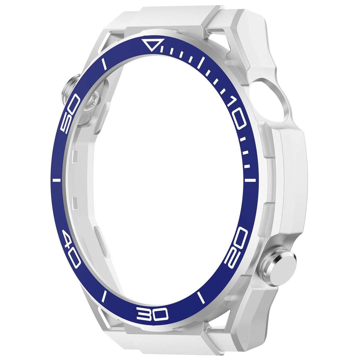 For Huawei Watch GT 6 Pro Change to Watch Ultimate Design PC Hollow Watch Protec ... (Silver Blue)