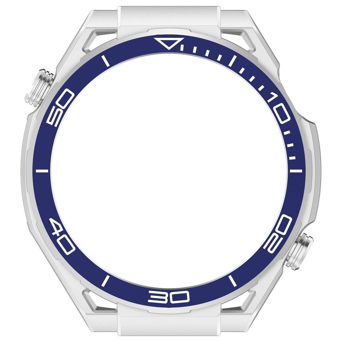 For Huawei Watch GT 6 Pro Change to Watch Ultimate Design PC Hollow Watch Protec ... (Silver Blue)