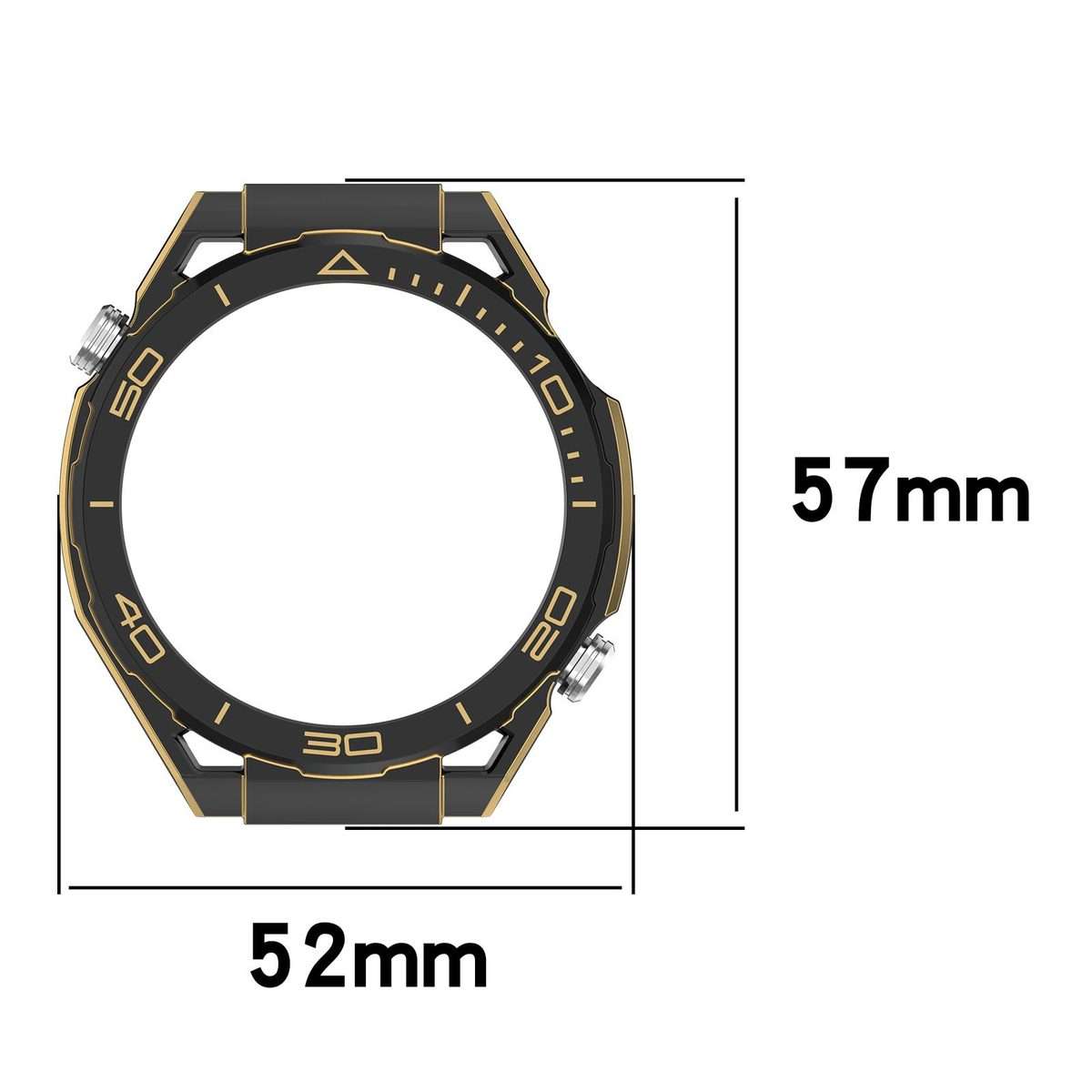 For Huawei Watch GT 6 Pro Change to Watch Ultimate Design PC Hollow Watch Protec ... (Silver Blue)