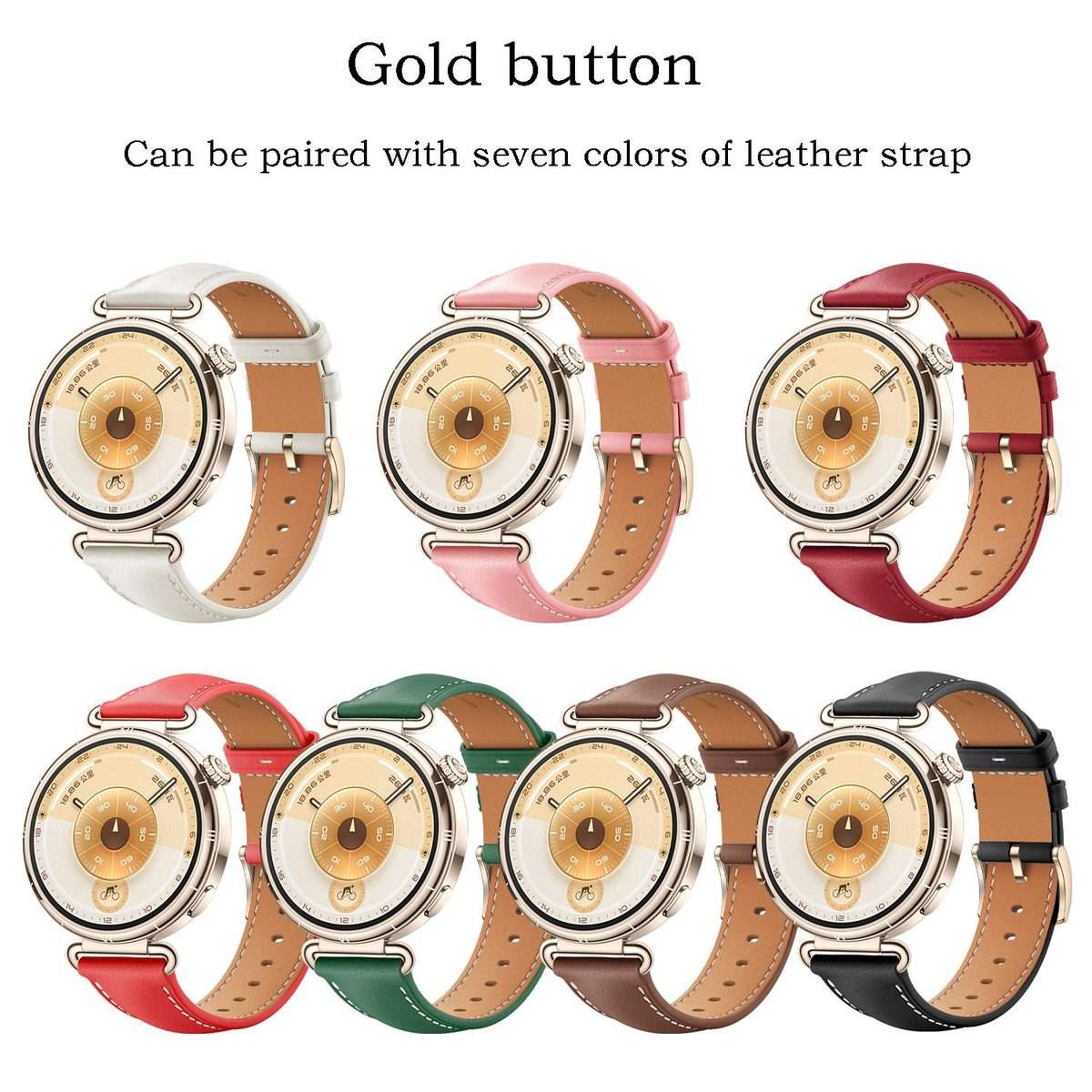 For Huawei Watch GT 6 41mm Soft Leather Watch Band Silver Buckle(White)