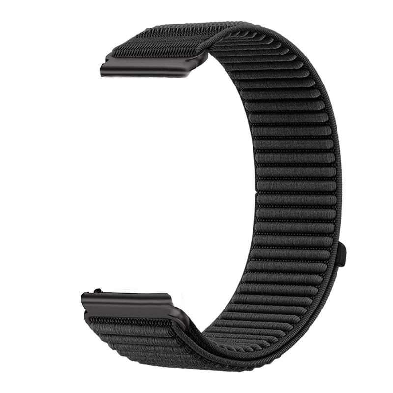 For Nothing CMF Watch 3 Pro Woven Nylon Hook And Loop Fastener Metal Interface Watch Band(Black)