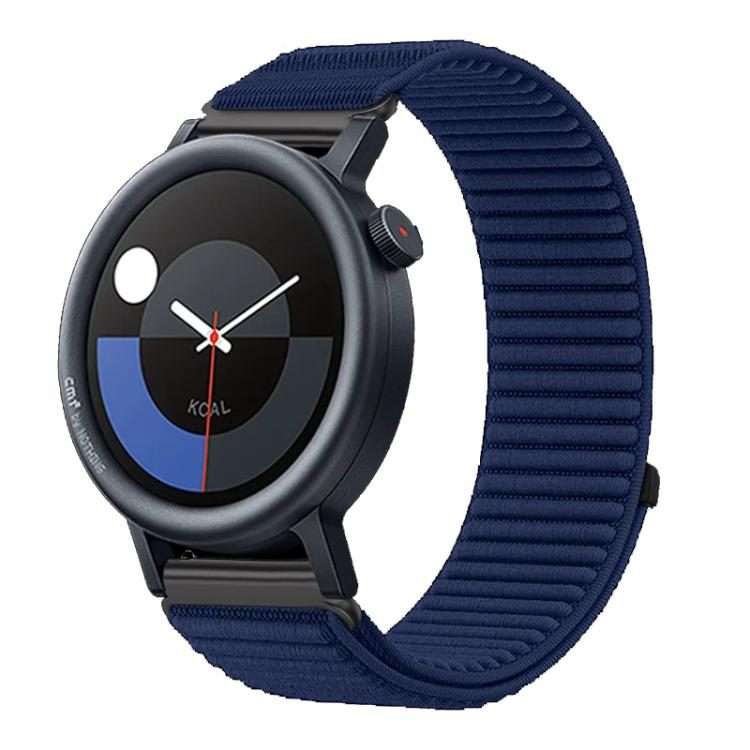 For Nothing CMF Watch 3 Pro Woven Nylon Hook And Loop Fastener Metal Interface Watch Band(Azure)