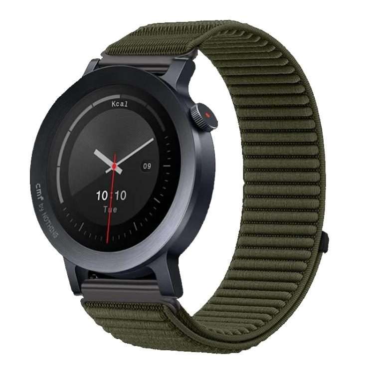 For Nothing CMF Watch 3 Pro Woven Nylon Hook And Loop Fastener Metal Interface ... (Spruce Green)